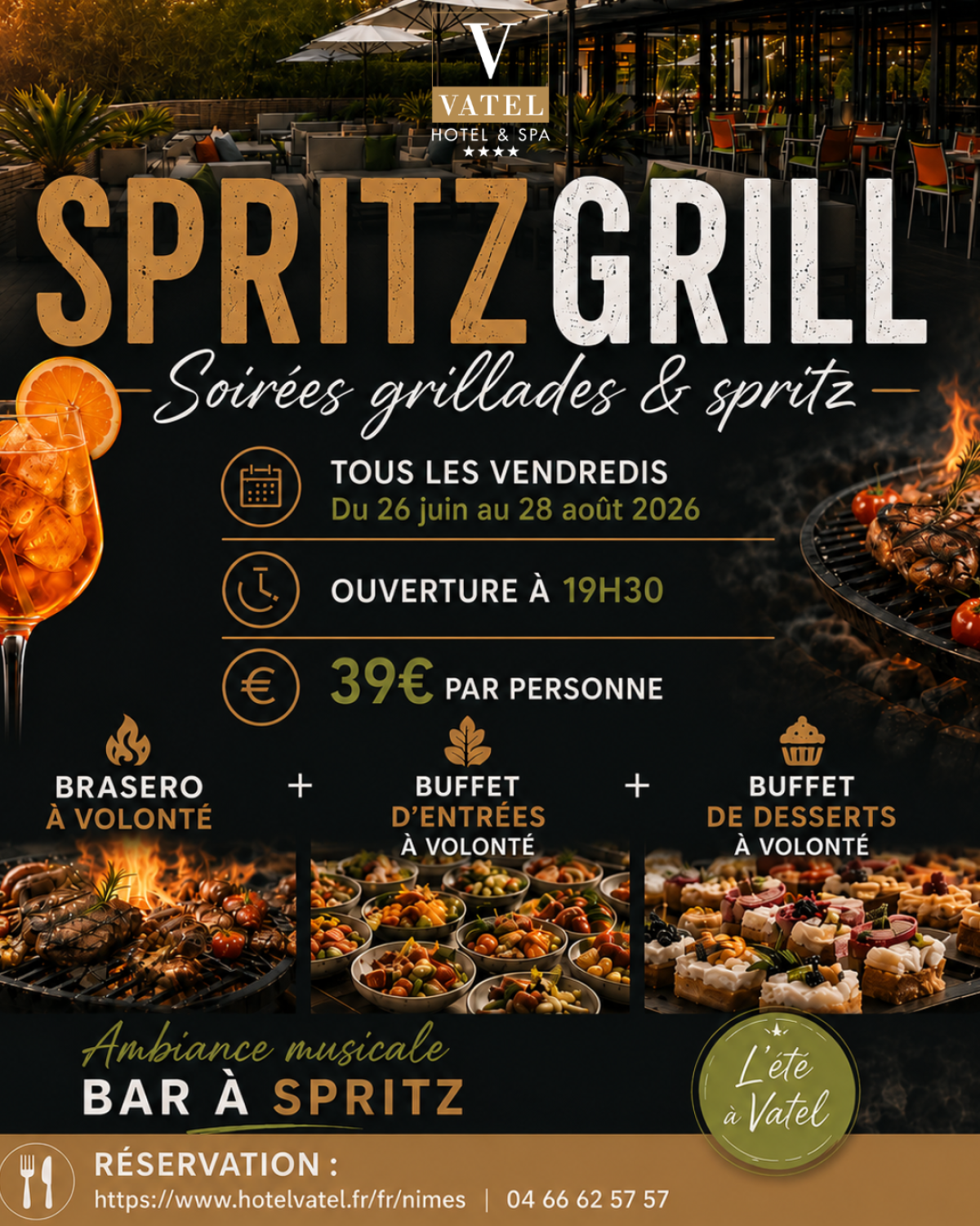 Soirées Grillades & Spritz - Hotels Vatel France