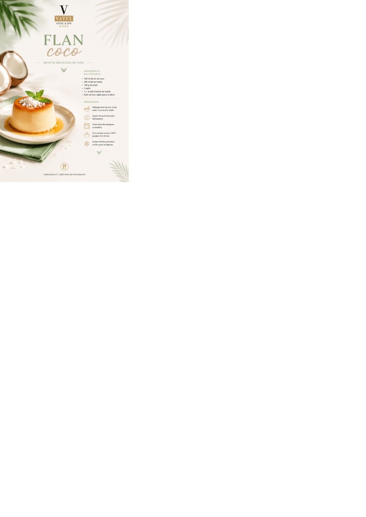La Recette du mois par nos étudiants - Hotels Vatel France