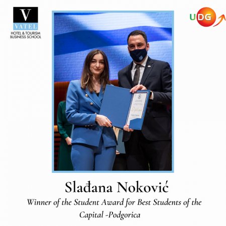 Our student winner of the Student Award for Best Students of the Capital city - Vatel