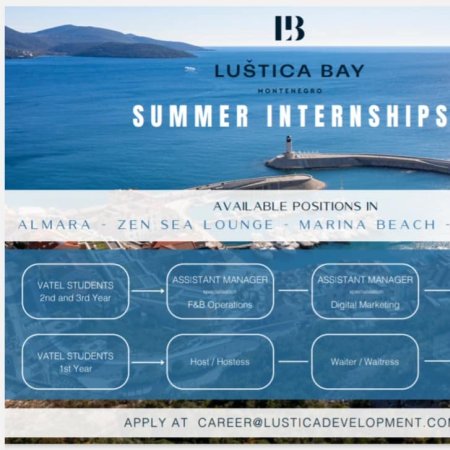 Summer internship - Lustica Bay Montenegro